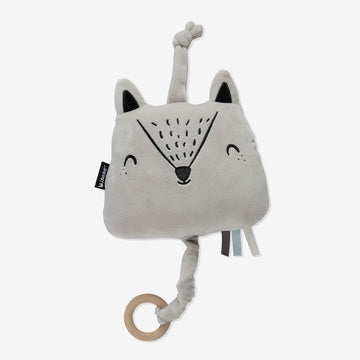 Baby Soft Music Toy - LIGHT GREY FOX